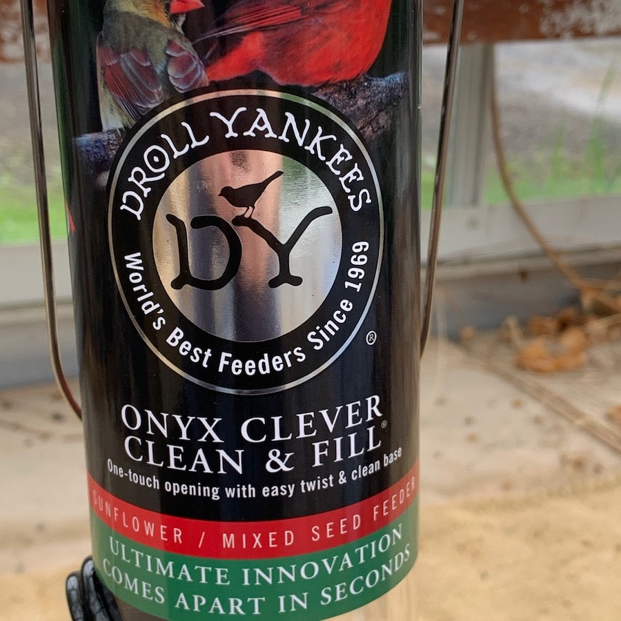 Droll Yankees Onyx Clever Clean 18" Sunflower Tube Feeder