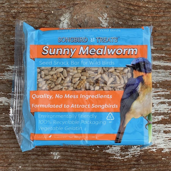 Songbird Treats Sunny Mealworm 7oz Seed Cake