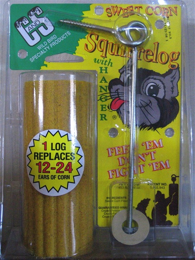 C&S  Squirrel Log With Hanger