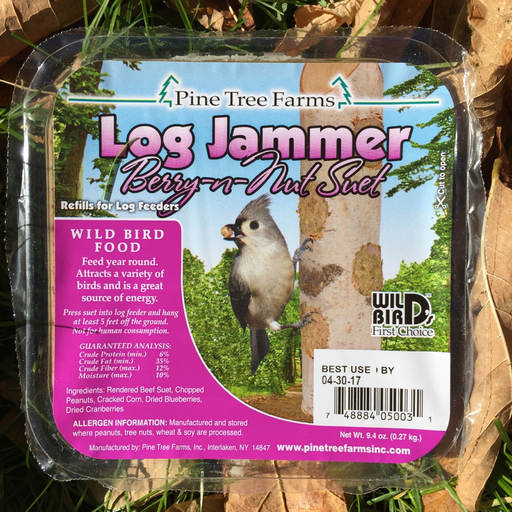 Pine Tree Farms Log Jammer Berry N Nut Suet Plugs 9.4oz